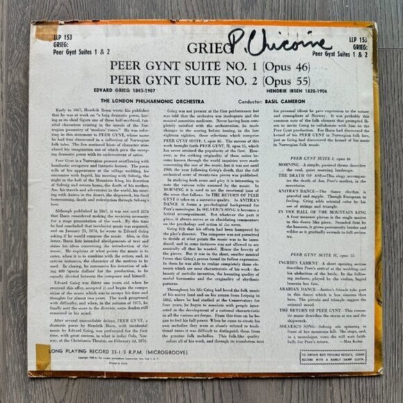 Grieg Peer Gynt Suites Nos. 1 & 2 Vinyl, London Philharmonic, Vintage Classical - Picture 2 of 5
